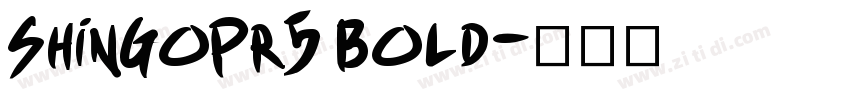 ShinGoPr5 Bold字体转换